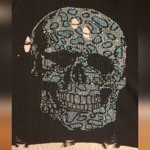 Customized one grey day Destructed Cardigan